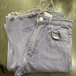 Zara Purple Cropped Ankle Jeans